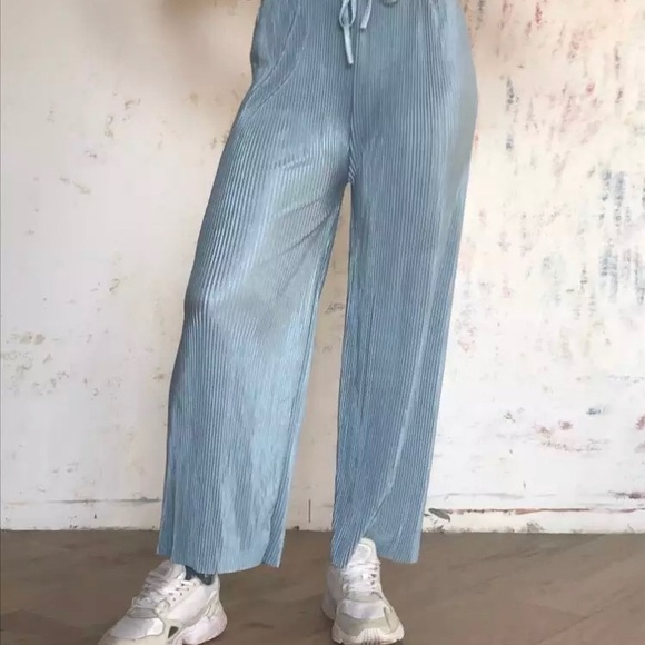 Loungewear Culotte wide leg pleated pants - Picture 11 of 13
